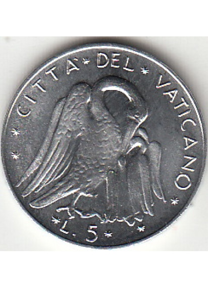 1970 Anno VIII - Lire 5 Fior di Conio Paolo VI